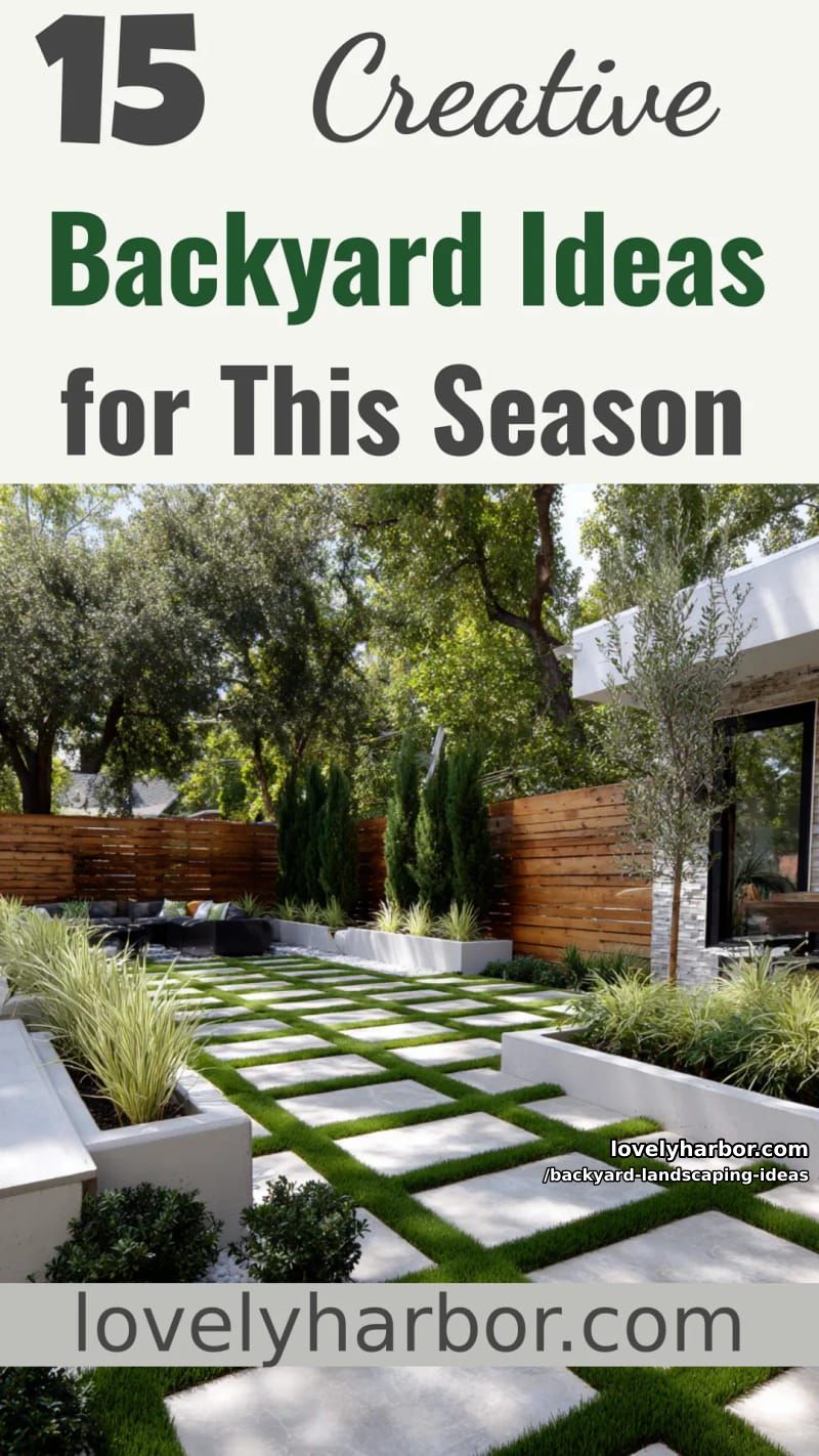 15 Backyard Landscaping Ideas to Try This Season 45 backyard landscaping ideas - Collage 44