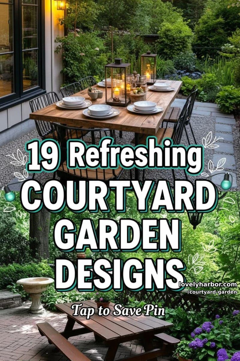19 Courtyard Garden Designs for a Refreshing Ambiance 56 courtyard garden - Collage 55