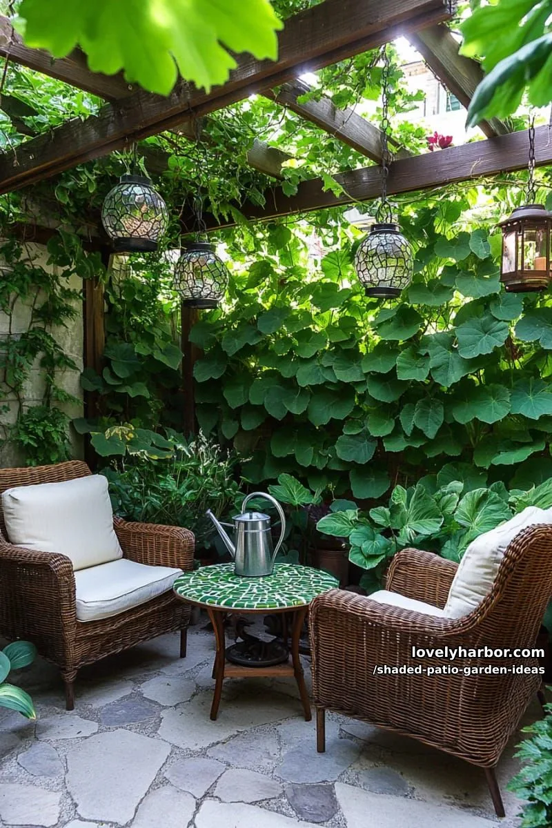 15 Dreamy Shaded Patio Garden Ideas to Inspire Your Backyard 33 diy living wall of ferns and ivy for vertical garden shade 1