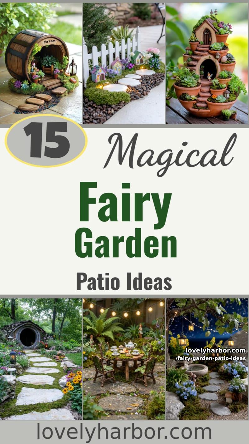 15 Enchanting Fairy Garden Patio Ideas to Inspire Your Space 50 Fairy Garden Patio Ideas - Collage 49