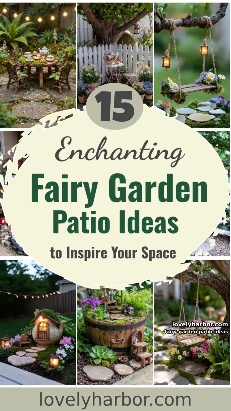 15 Enchanting Fairy Garden Patio Ideas to Inspire Your Space 58 Fairy Garden Patio Ideas - Collage 57