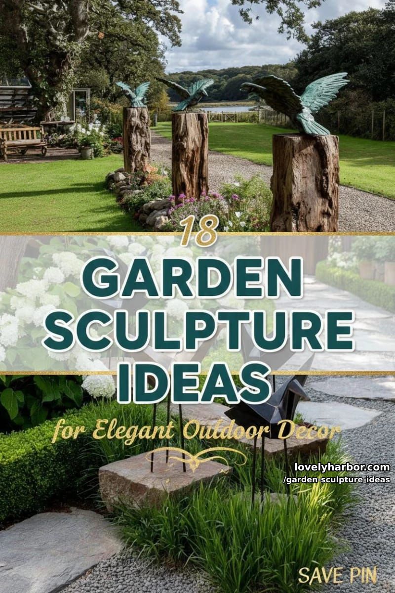 18 Garden Sculpture Ideas for Elegant Outdoor Decor 50 garden sculpture ideas - Collage 49