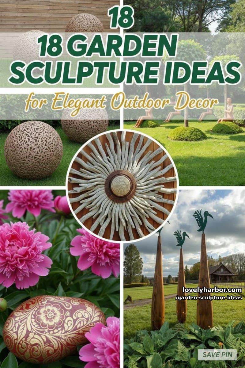 18 Garden Sculpture Ideas for Elegant Outdoor Decor 54 garden sculpture ideas - Collage 53