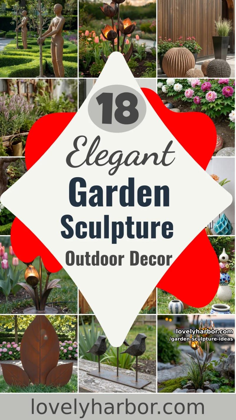 18 Garden Sculpture Ideas for Elegant Outdoor Decor 57 garden sculpture ideas - Collage 56