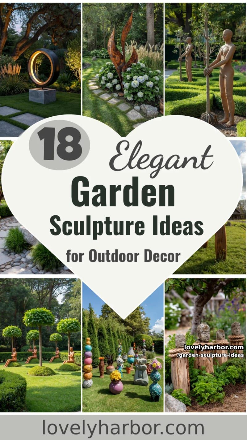 18 Garden Sculpture Ideas for Elegant Outdoor Decor 59 garden sculpture ideas - Collage 58