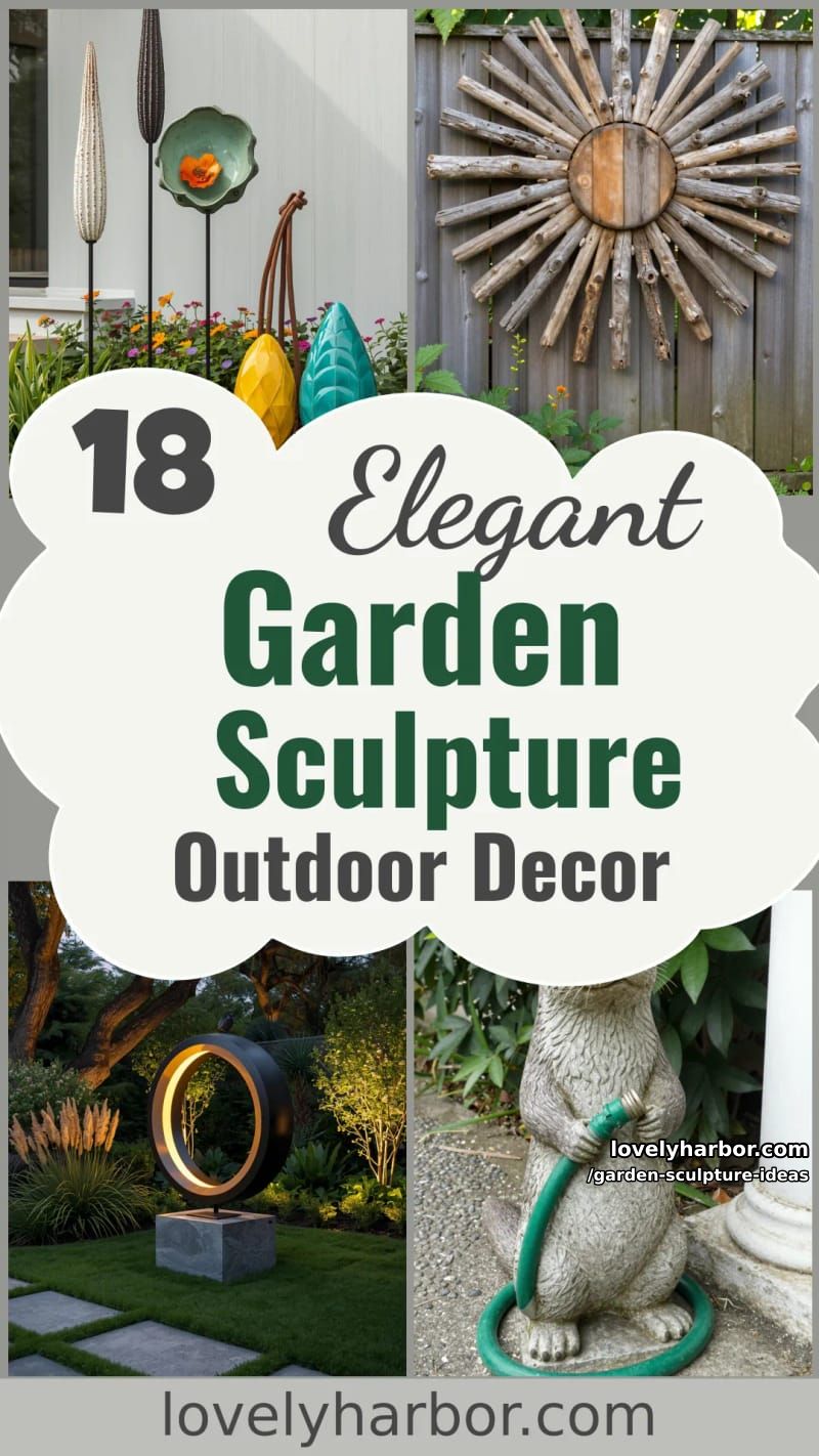 18 Garden Sculpture Ideas for Elegant Outdoor Decor 60 garden sculpture ideas - Collage 59
