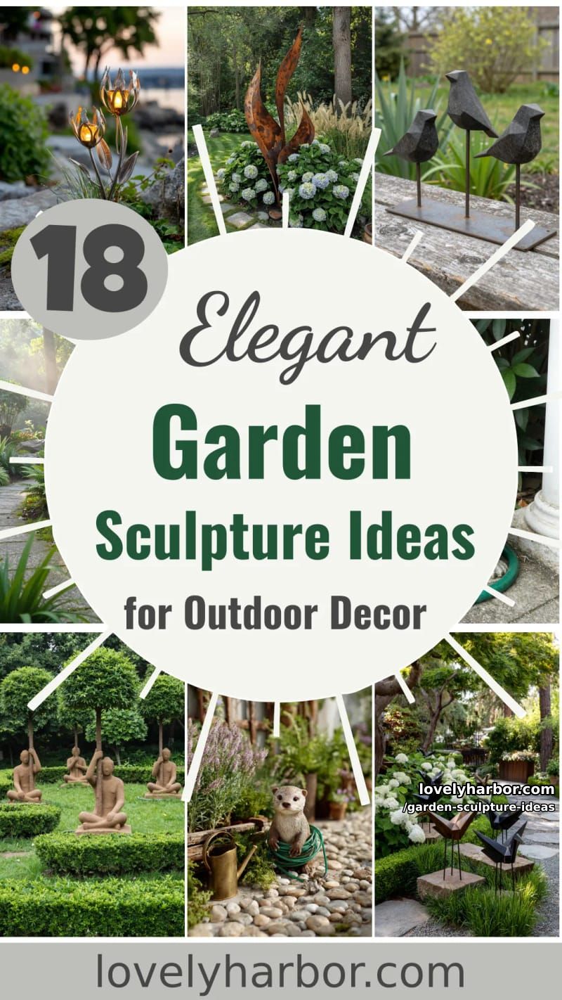 18 Garden Sculpture Ideas for Elegant Outdoor Decor 61 garden sculpture ideas - Collage 60