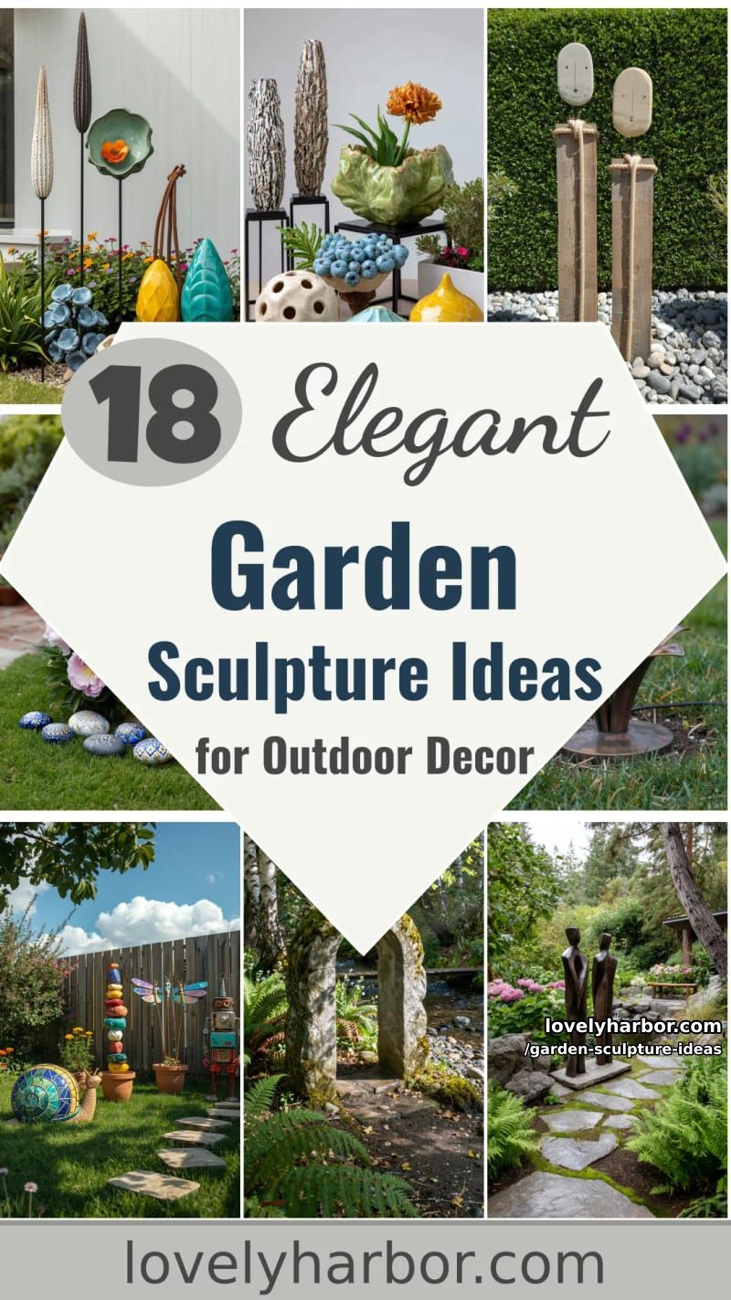 18 Garden Sculpture Ideas for Elegant Outdoor Decor 62 garden sculpture ideas - Collage 61