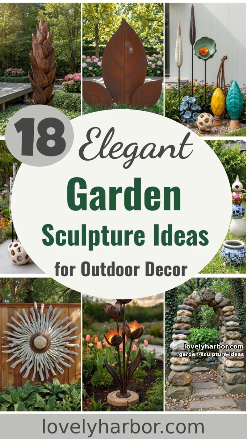 18 Garden Sculpture Ideas for Elegant Outdoor Decor 63 garden sculpture ideas - Collage 62