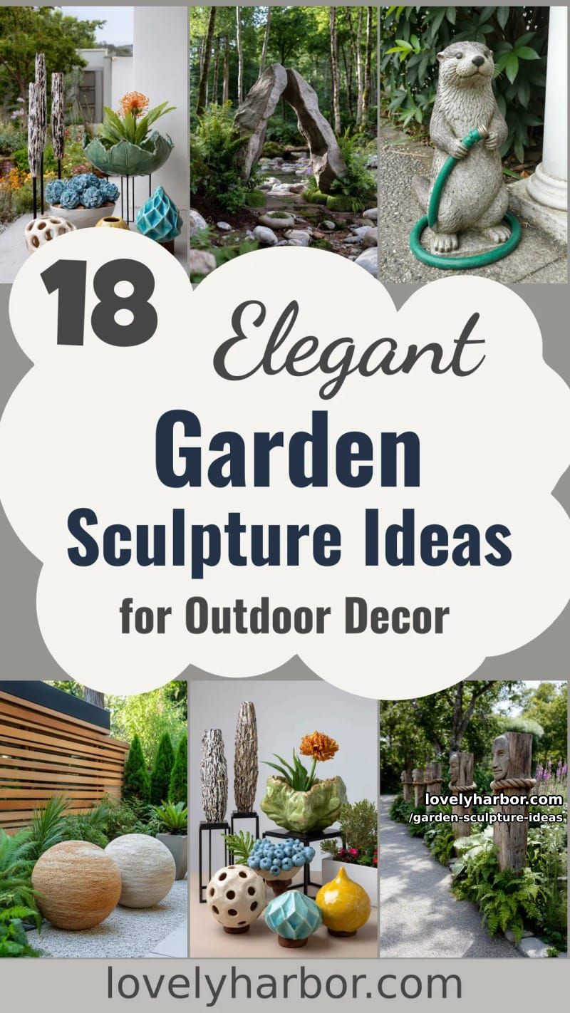 18 Garden Sculpture Ideas for Elegant Outdoor Decor 64 garden sculpture ideas - Collage 63