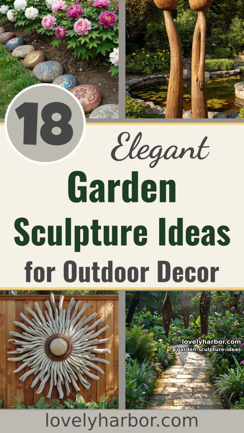 18 Garden Sculpture Ideas for Elegant Outdoor Decor 66 garden sculpture ideas - Collage 65