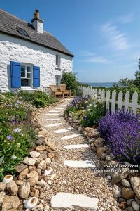 grow a fragrant border of flowering thyme, cotton lavender, and scented pelargoniums 39