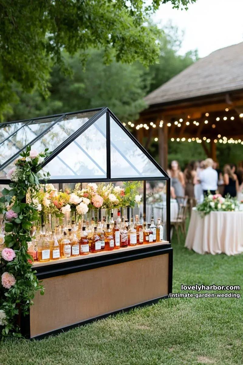 miniature greenhouse bar serving botanical-inspired cocktails 1