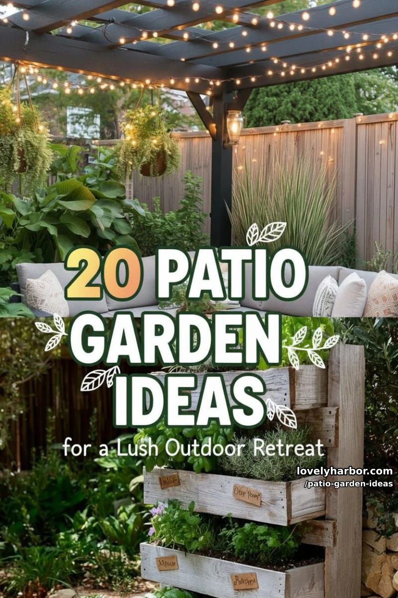 20 Patio Garden Ideas to Elevate Your Outdoor Space 51 patio garden ideas - Collage 50