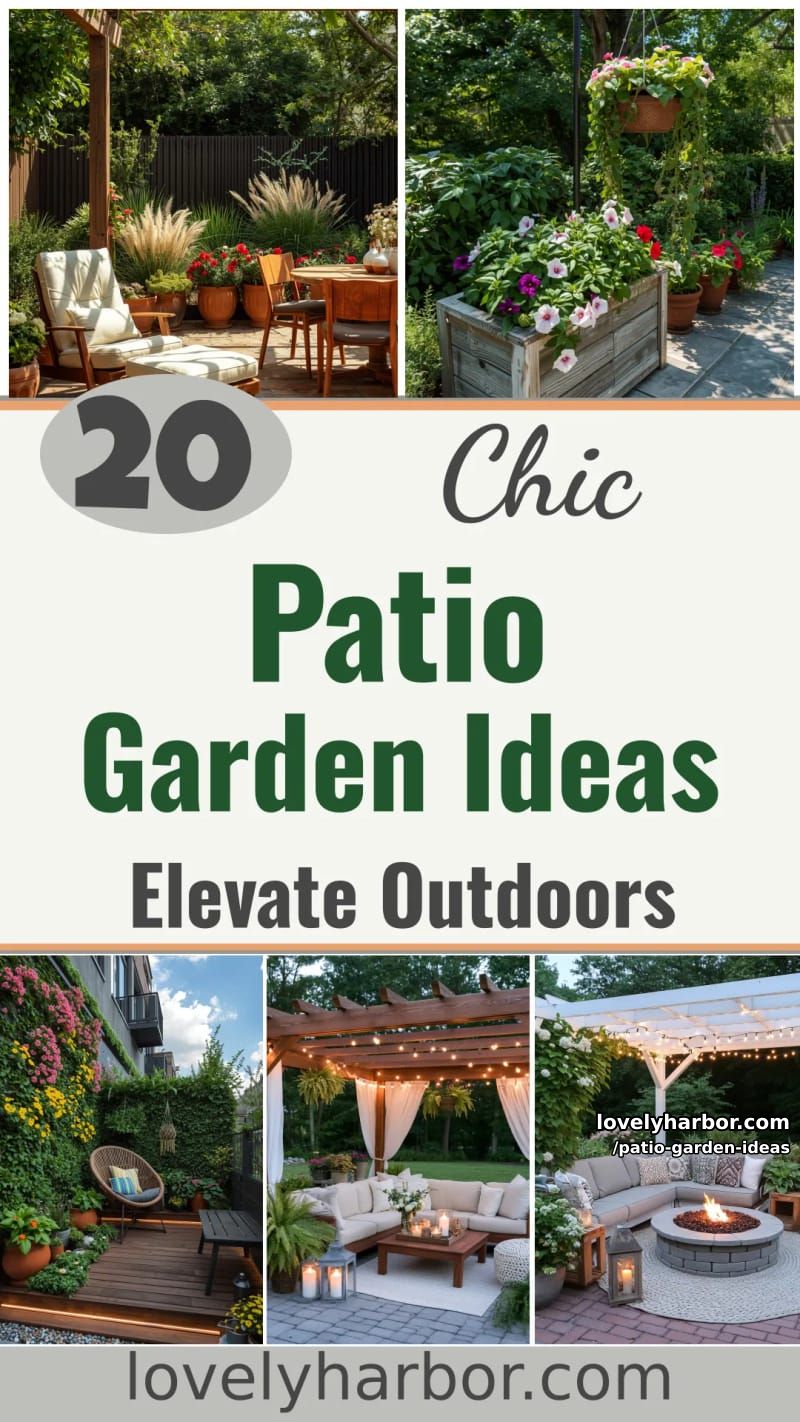 20 Patio Garden Ideas to Elevate Your Outdoor Space 55 patio garden ideas - Collage 54