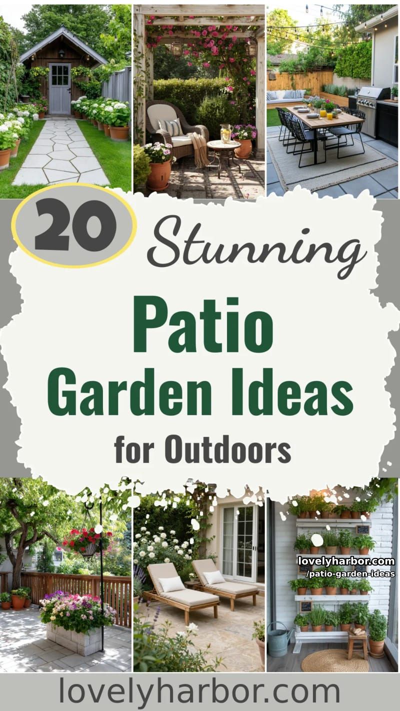 20 Patio Garden Ideas to Elevate Your Outdoor Space 56 patio garden ideas - Collage 55
