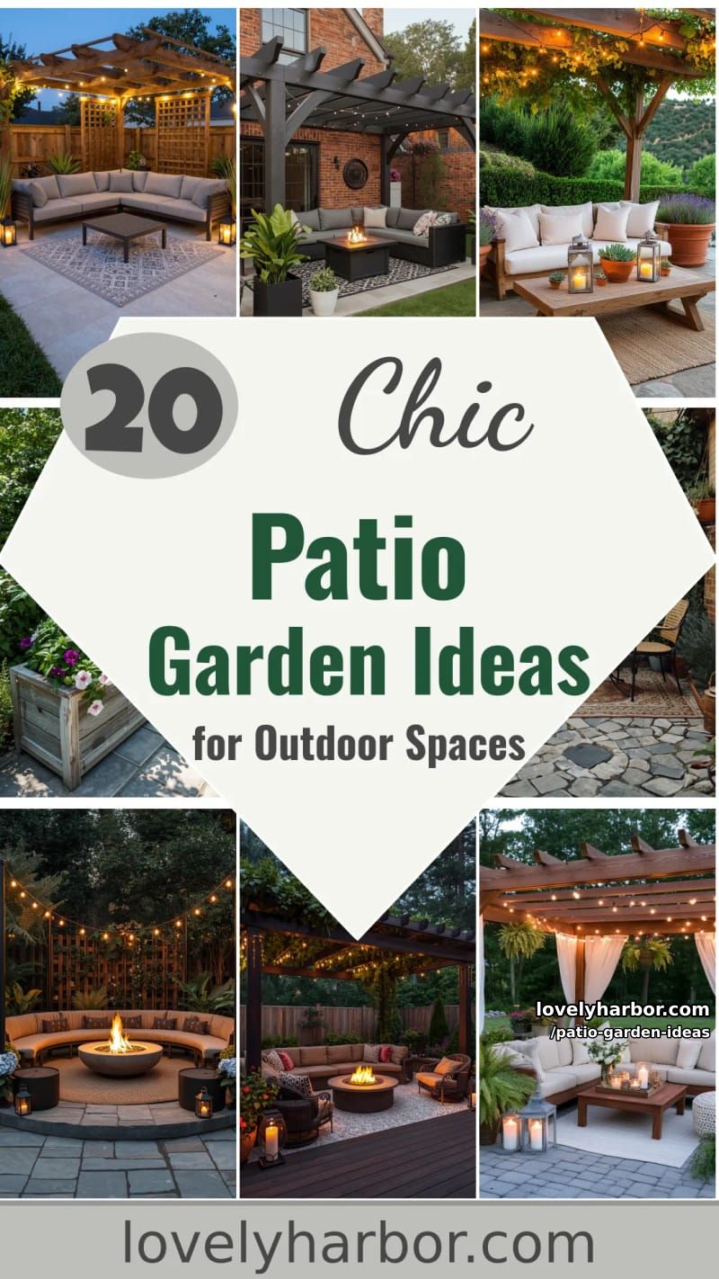 20 Patio Garden Ideas to Elevate Your Outdoor Space 60 patio garden ideas - Collage 59