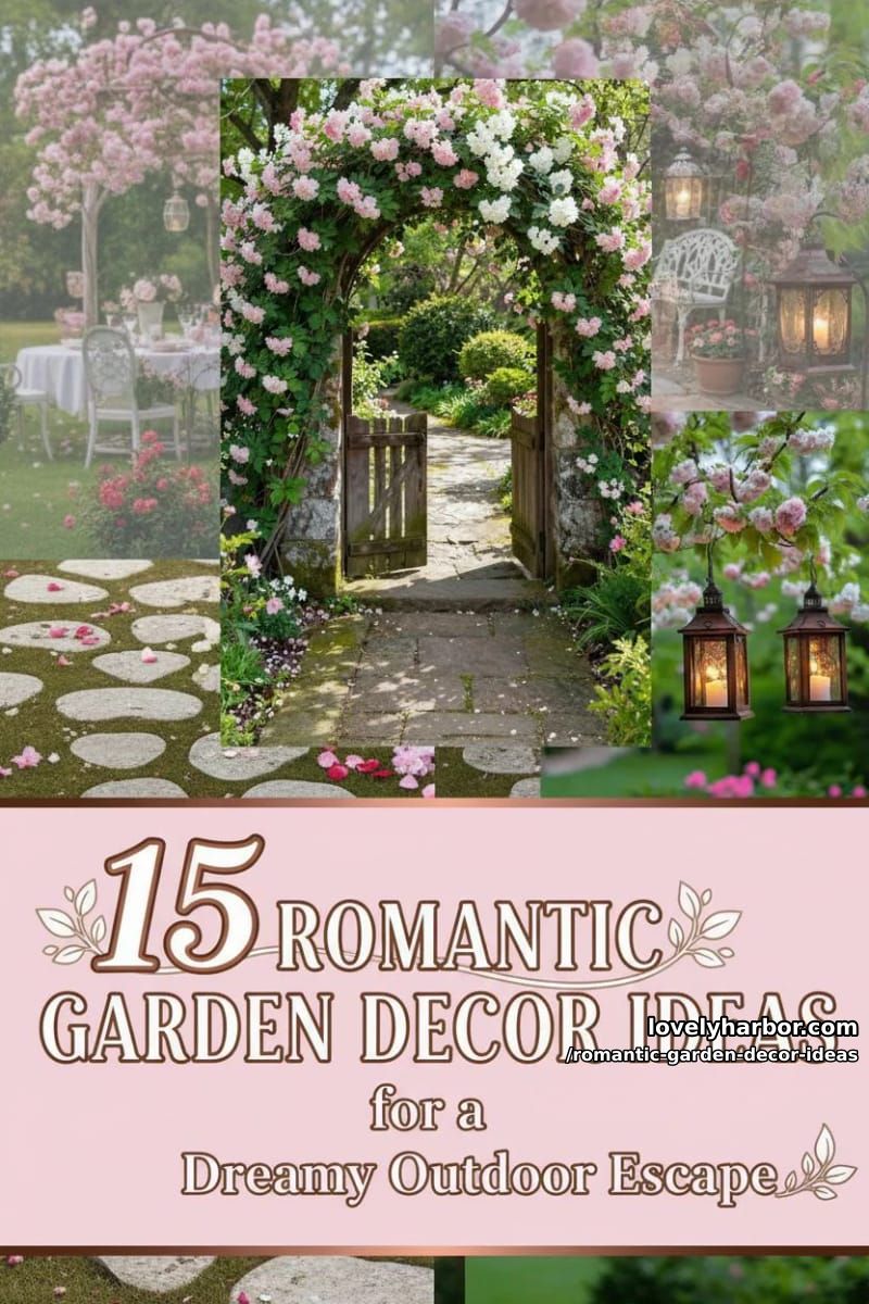 15 Romantic Garden Decor Ideas for a Dreamy Outdoor Escape 40 Romantic Garden Decor Ideas - Collage 39