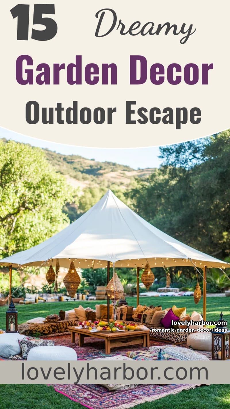 15 Romantic Garden Decor Ideas for a Dreamy Outdoor Escape 44 Romantic Garden Decor Ideas - Collage 43