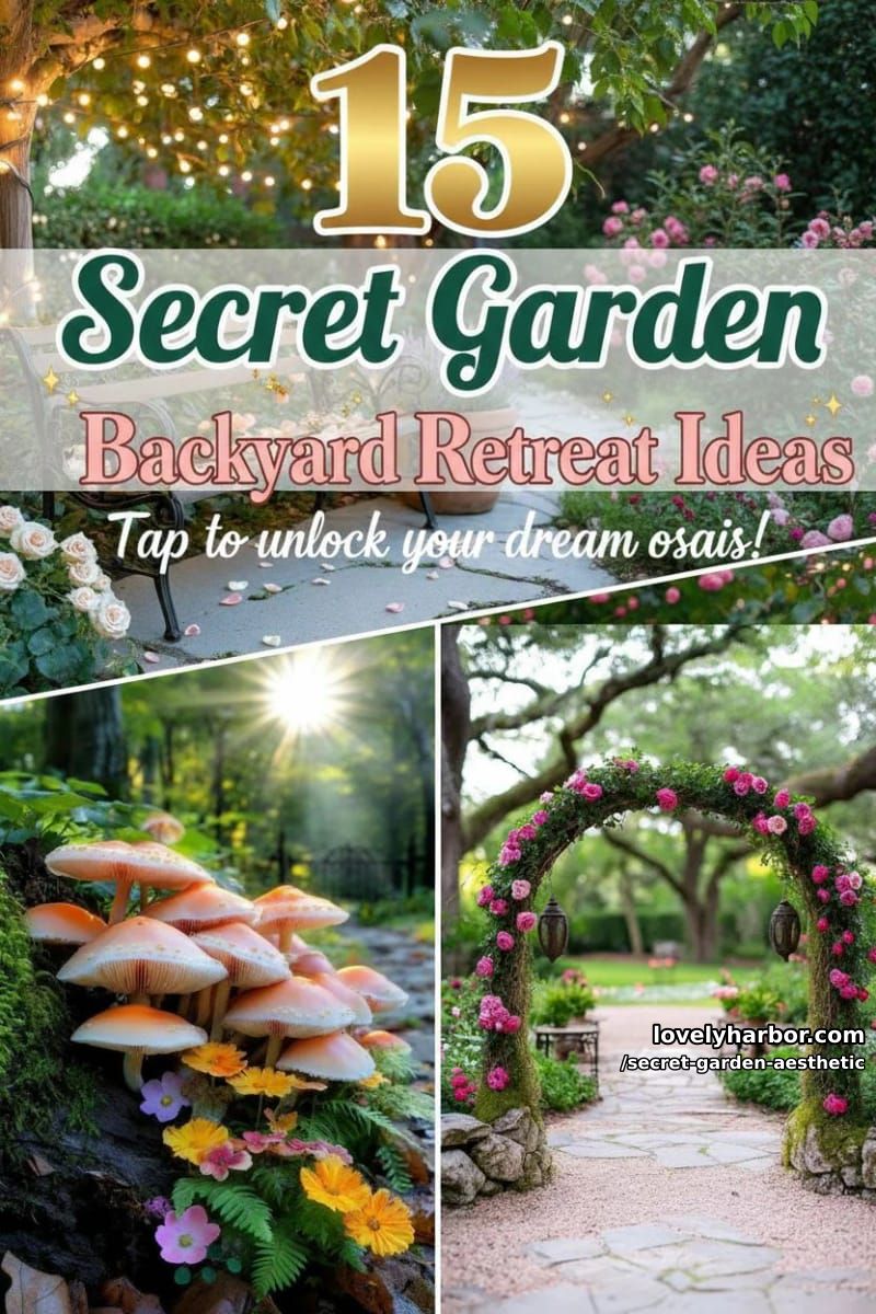 15 Secret Garden Inspirations for a Lush Backyard Retreat 48 secret garden aesthetic - Collage 47