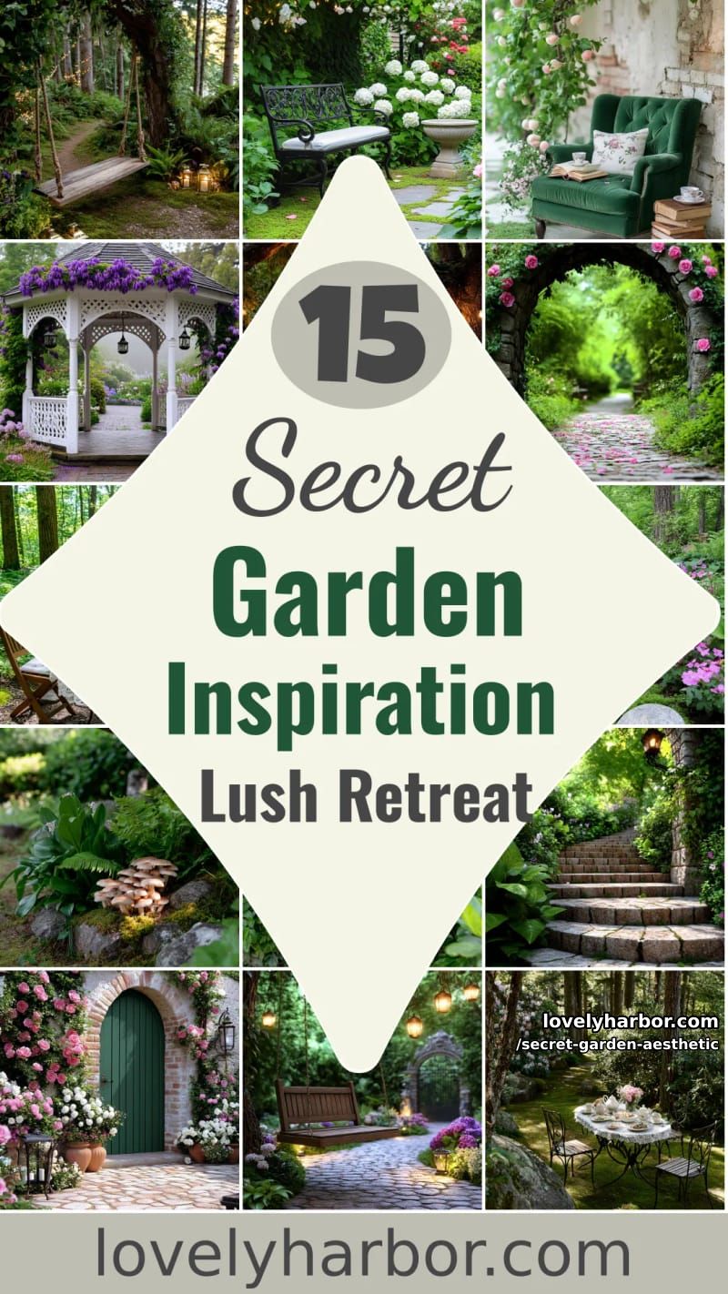 15 Secret Garden Inspirations for a Lush Backyard Retreat 50 secret garden aesthetic - Collage 49