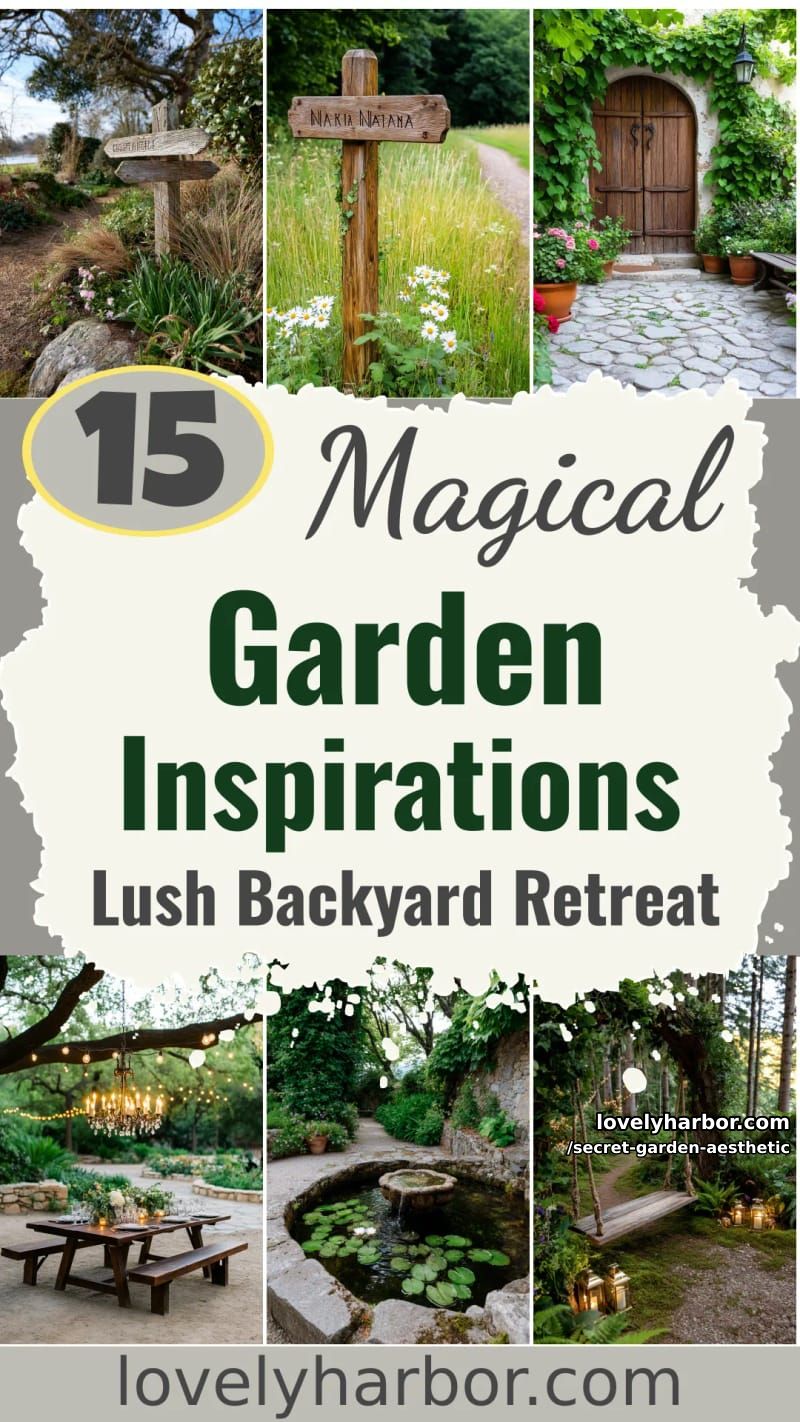 15 Secret Garden Inspirations for a Lush Backyard Retreat 51 secret garden aesthetic - Collage 50