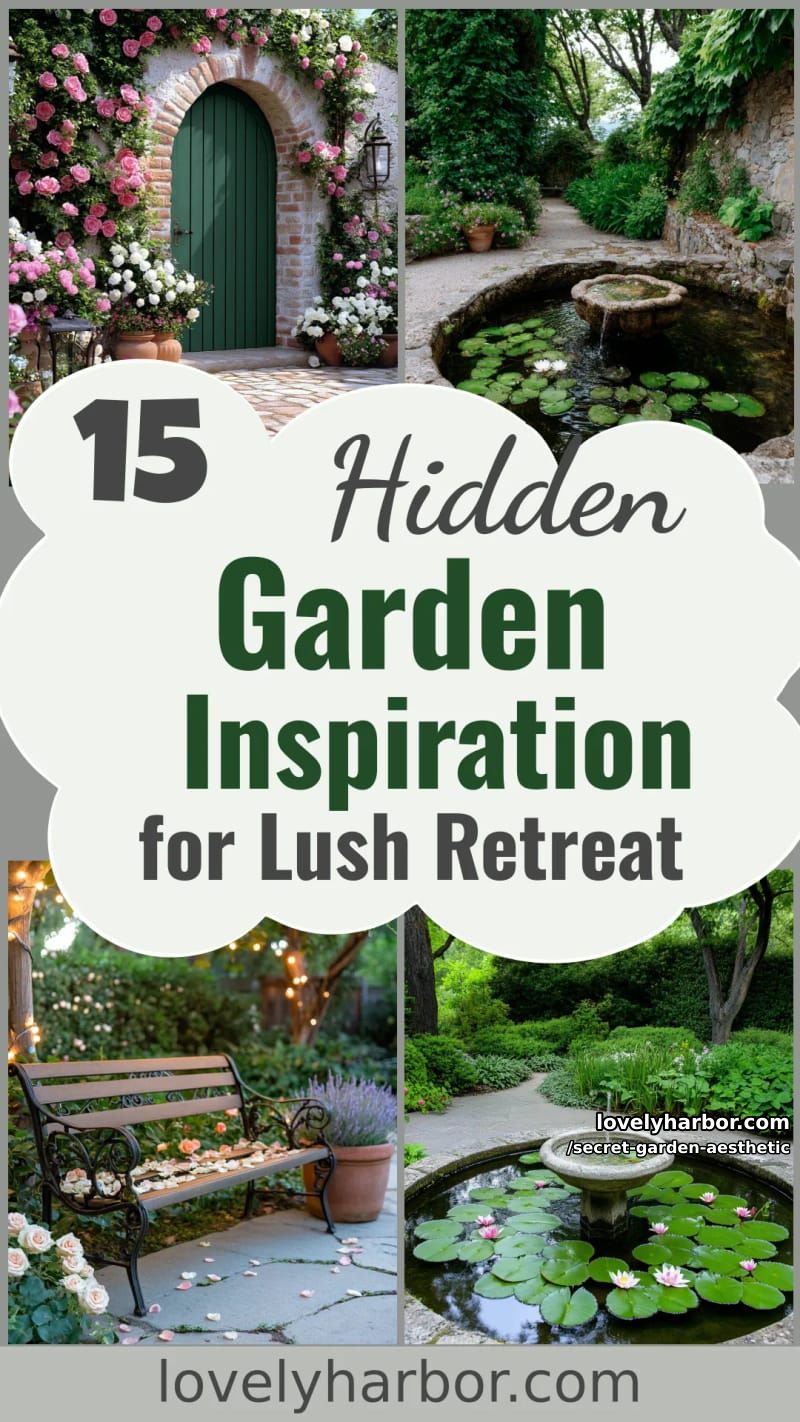 15 Secret Garden Inspirations for a Lush Backyard Retreat 52 secret garden aesthetic - Collage 51