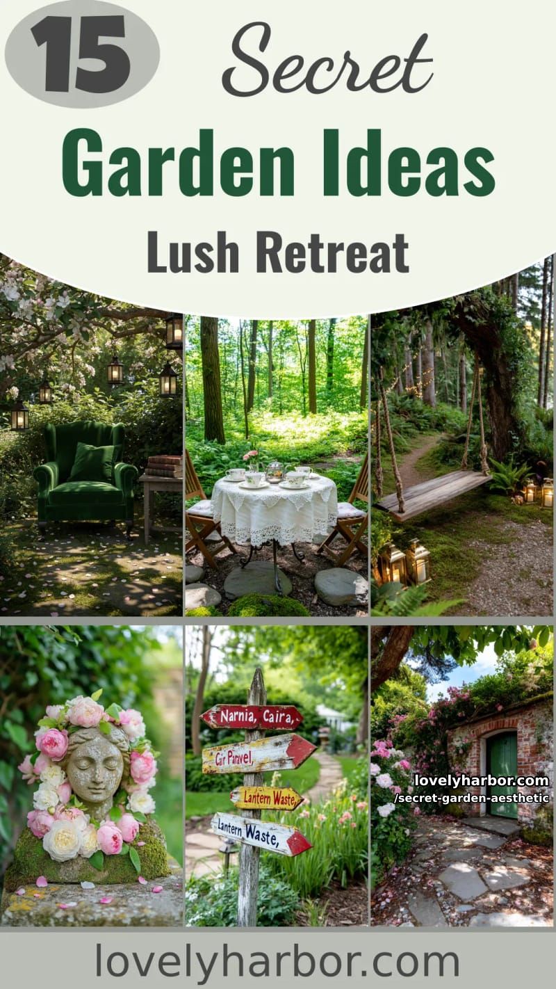 15 Secret Garden Inspirations for a Lush Backyard Retreat 56 secret garden aesthetic - Collage 55