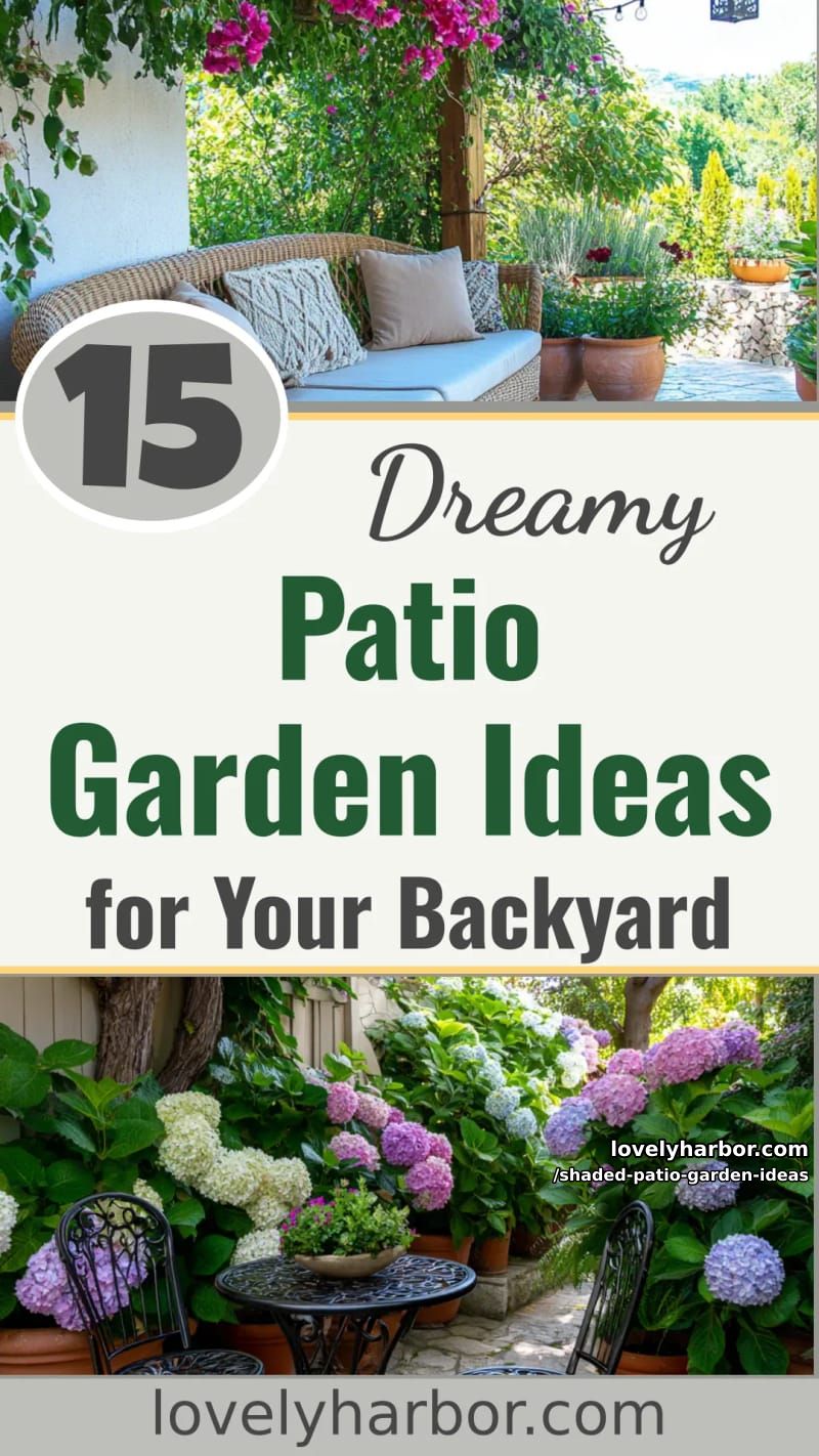 15 Dreamy Shaded Patio Garden Ideas to Inspire Your Backyard 52 Shaded Patio Garden Ideas - Collage 51