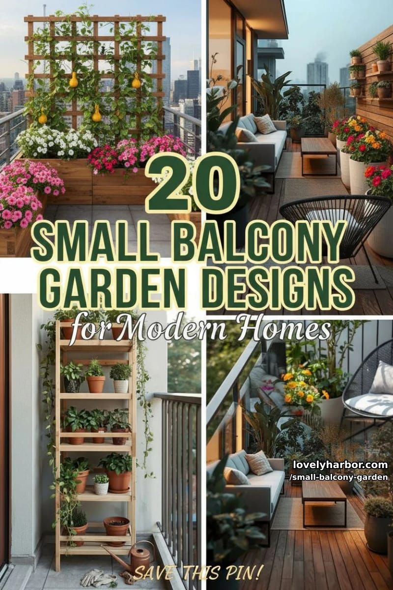 20 Small Balcony Garden Designs For Modern Homes 51 small balcony garden - Collage 50