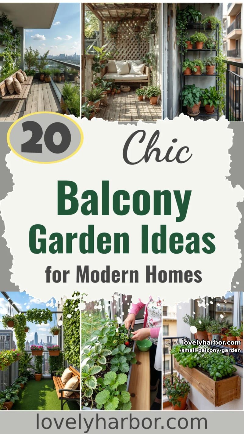 20 Small Balcony Garden Designs For Modern Homes 54 small balcony garden - Collage 53