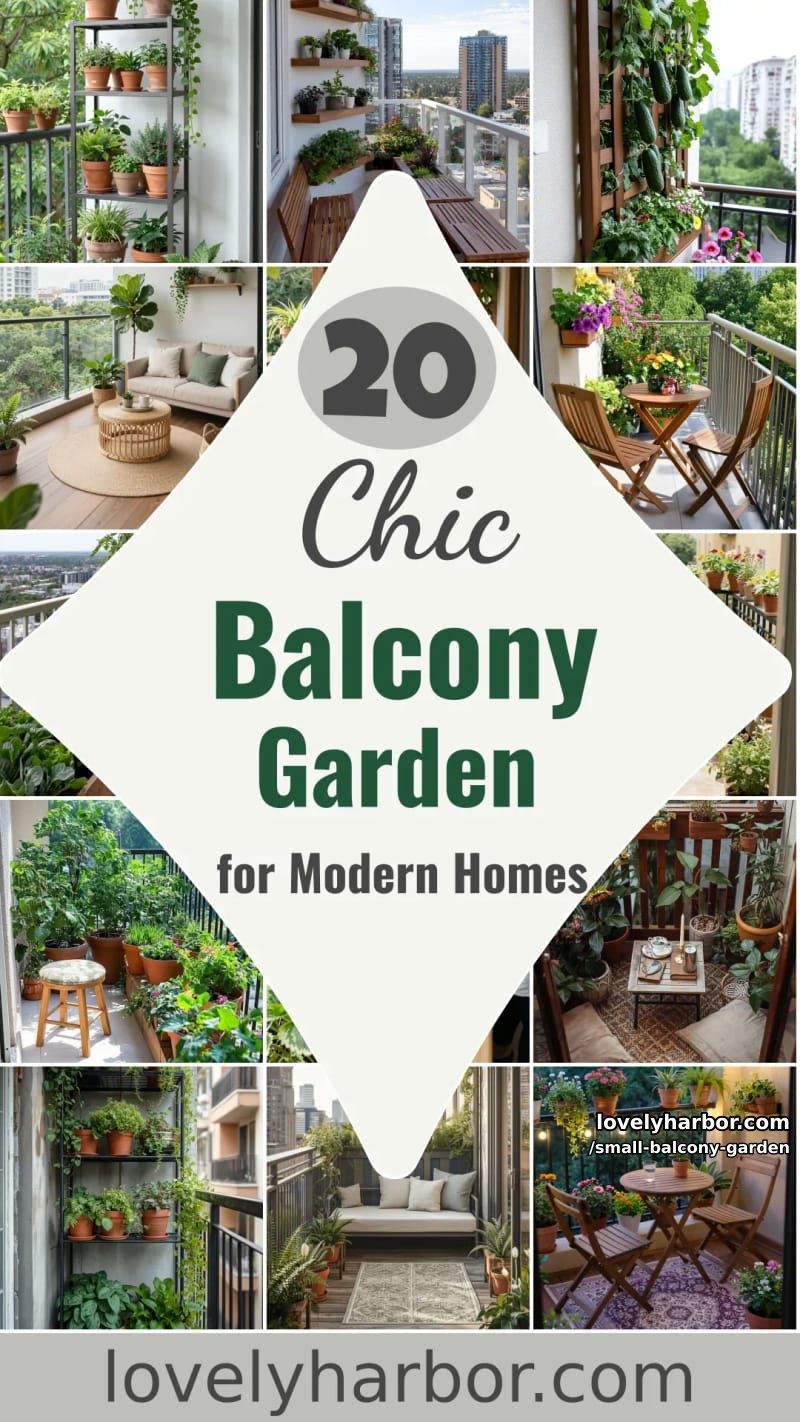 20 Small Balcony Garden Designs For Modern Homes 56 small balcony garden - Collage 55