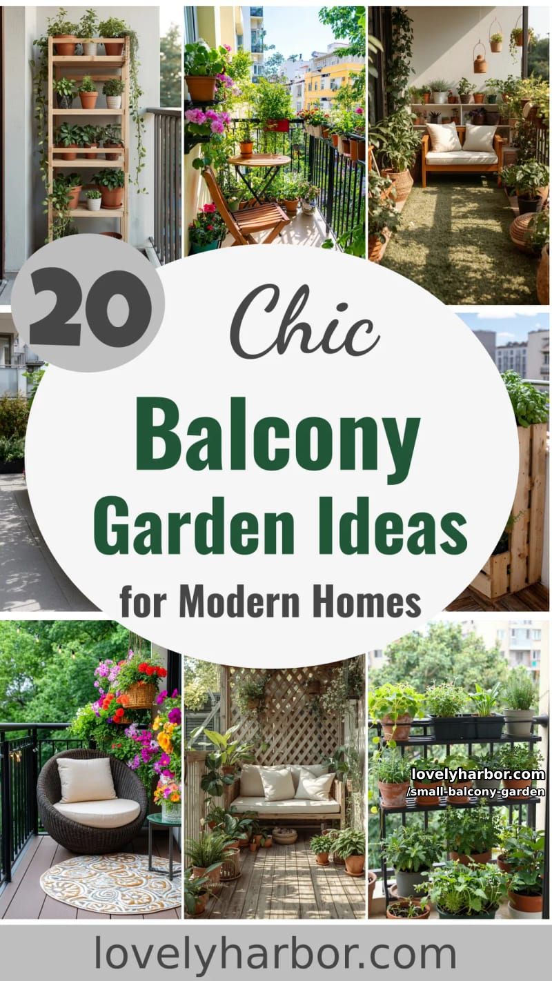 20 Small Balcony Garden Designs For Modern Homes 57 small balcony garden - Collage 56