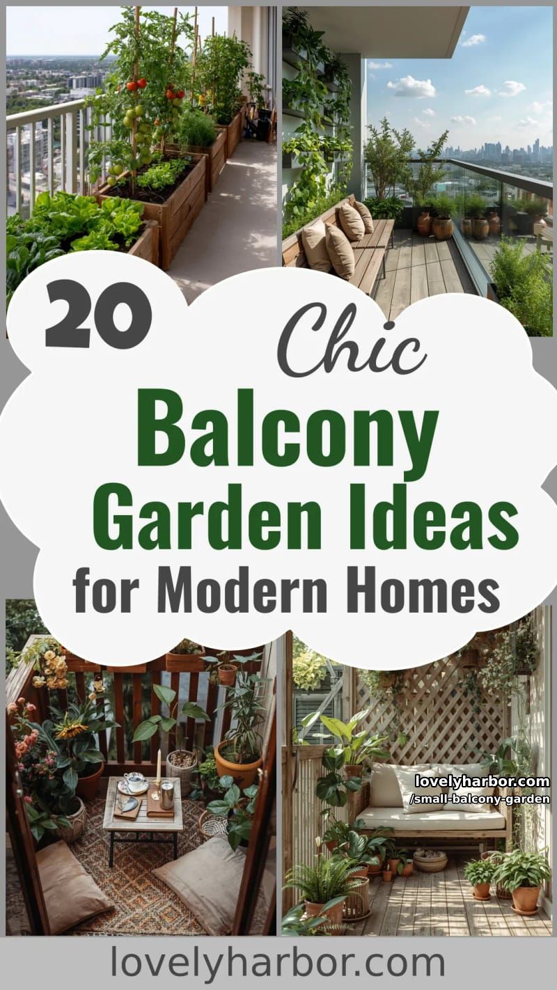 20 Small Balcony Garden Designs For Modern Homes 65 small balcony garden - Collage 64