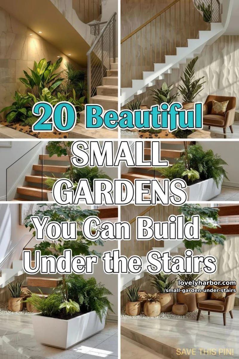 20 Small Garden Under The Stairs You Can Build 37 small garden under stairs - Collage 36