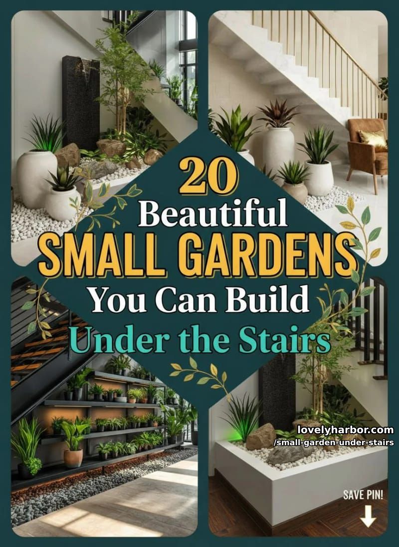 20 Small Garden Under The Stairs You Can Build 39 small garden under stairs - Collage 38