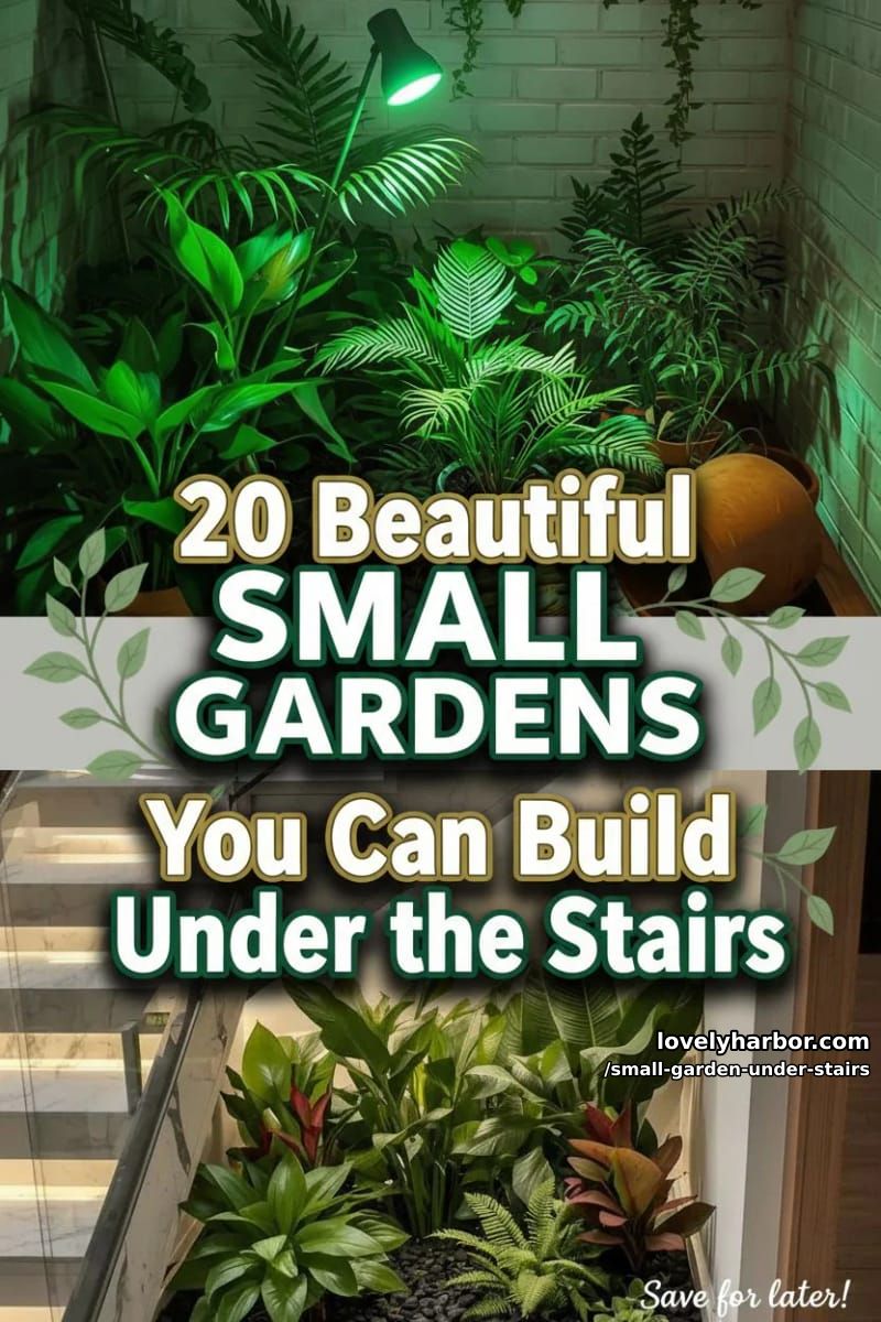 20 Small Garden Under The Stairs You Can Build 40 small garden under stairs - Collage 39