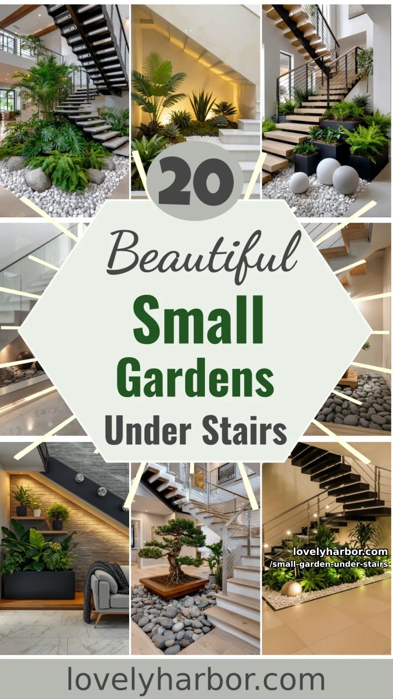 20 Small Garden Under The Stairs You Can Build 43 small garden under stairs - Collage 42