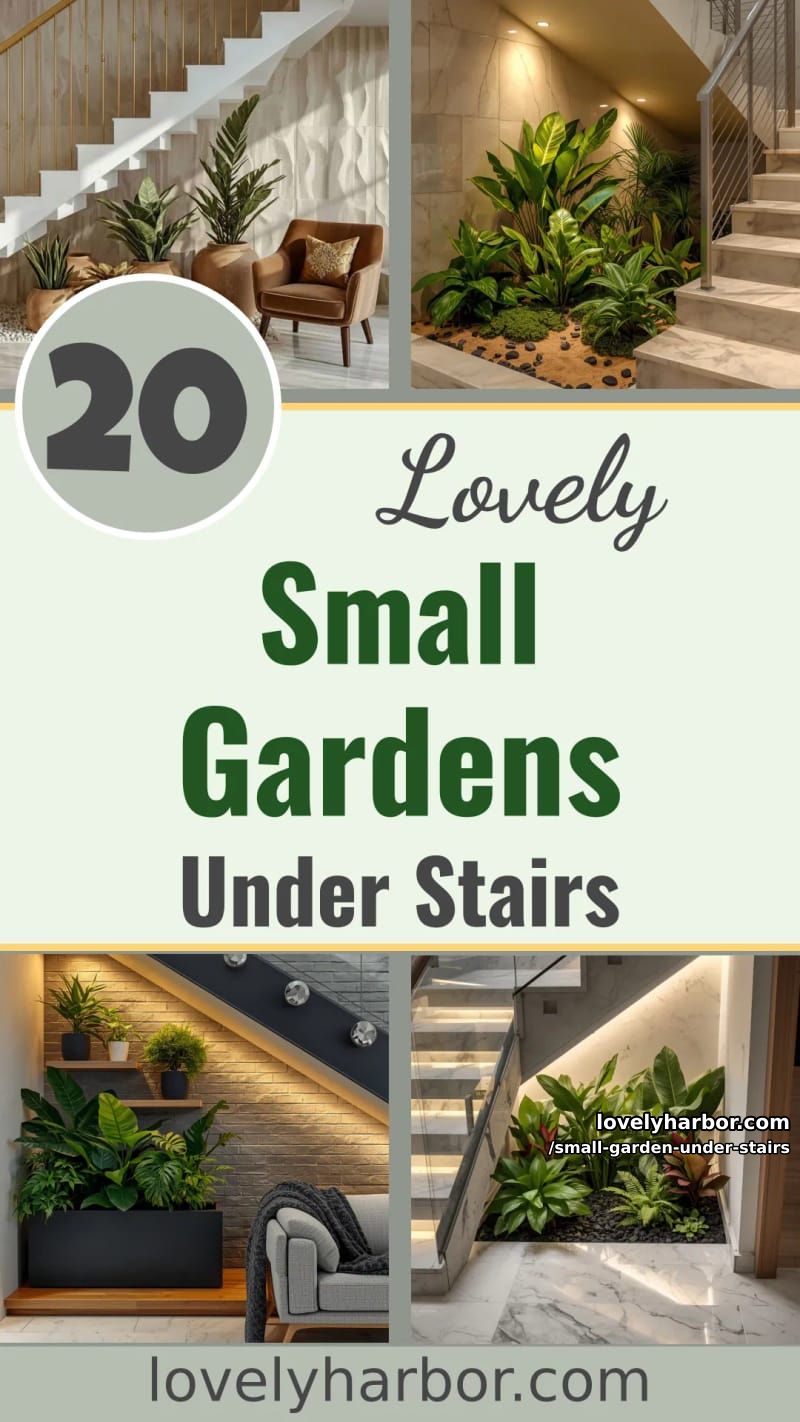 20 Small Garden Under The Stairs You Can Build 45 small garden under stairs - Collage 44