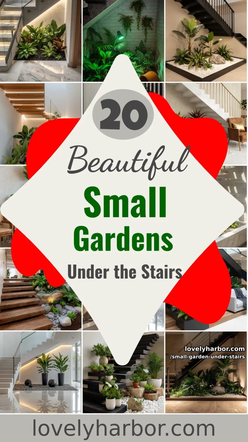 20 Small Garden Under The Stairs You Can Build 51 small garden under stairs - Collage 50