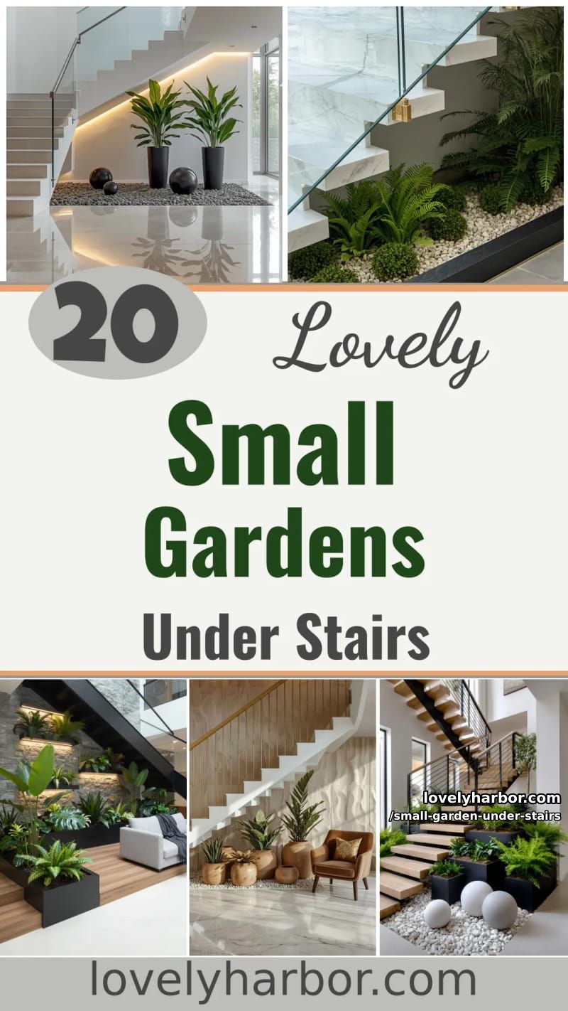 20 Small Garden Under The Stairs You Can Build 52 small garden under stairs - Collage 51