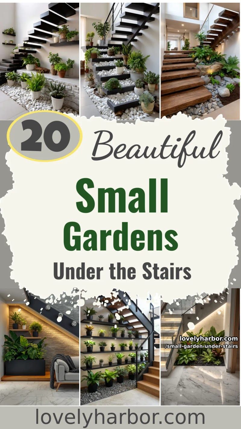 20 Small Garden Under The Stairs You Can Build 53 small garden under stairs - Collage 52