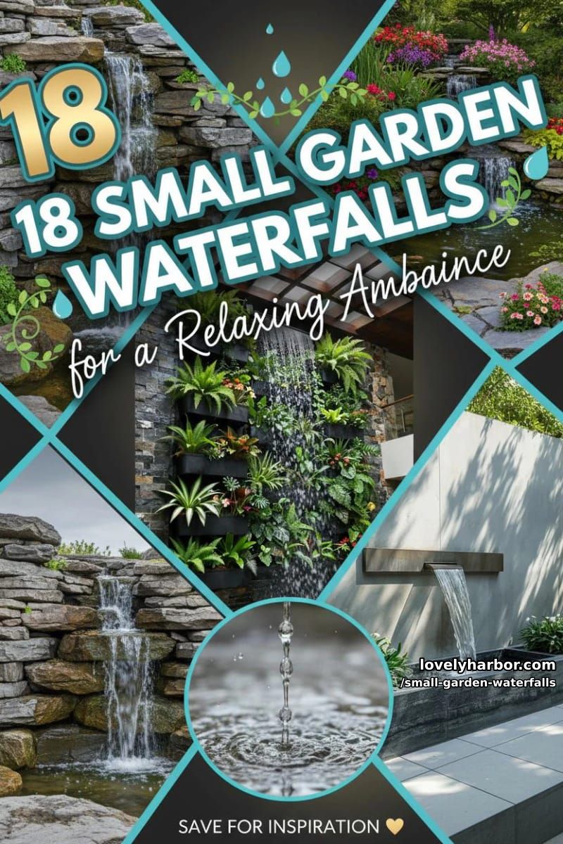 18 Small Garden Waterfalls for a Relaxing Ambiance 40 small garden waterfalls - Collage 39