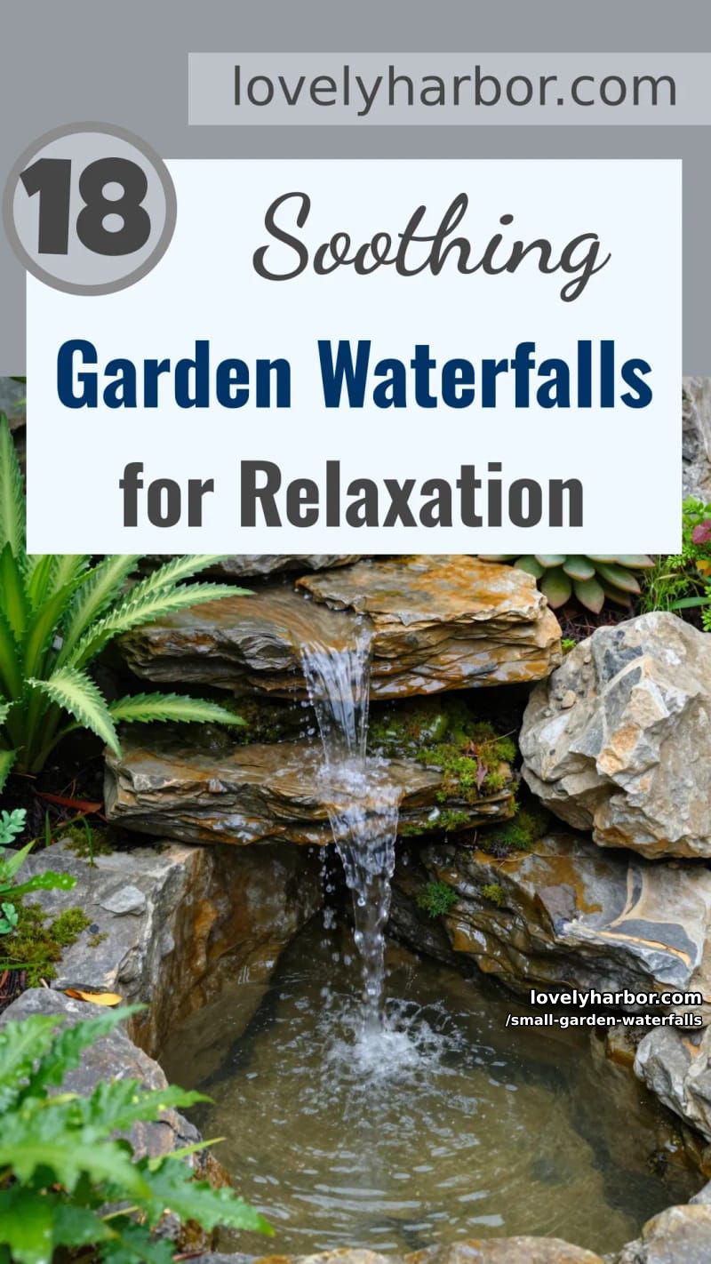 18 Small Garden Waterfalls for a Relaxing Ambiance 44 small garden waterfalls - Collage 43