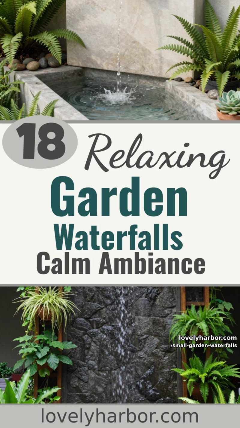 18 Small Garden Waterfalls for a Relaxing Ambiance 49 small garden waterfalls - Collage 48