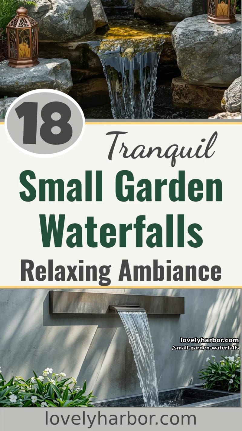 18 Small Garden Waterfalls for a Relaxing Ambiance 50 small garden waterfalls - Collage 49