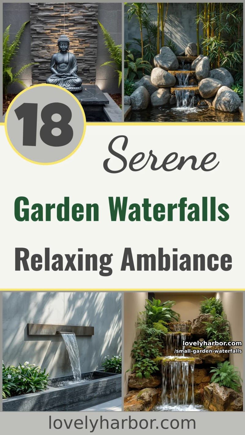 18 Small Garden Waterfalls for a Relaxing Ambiance 53 small garden waterfalls - Collage 52