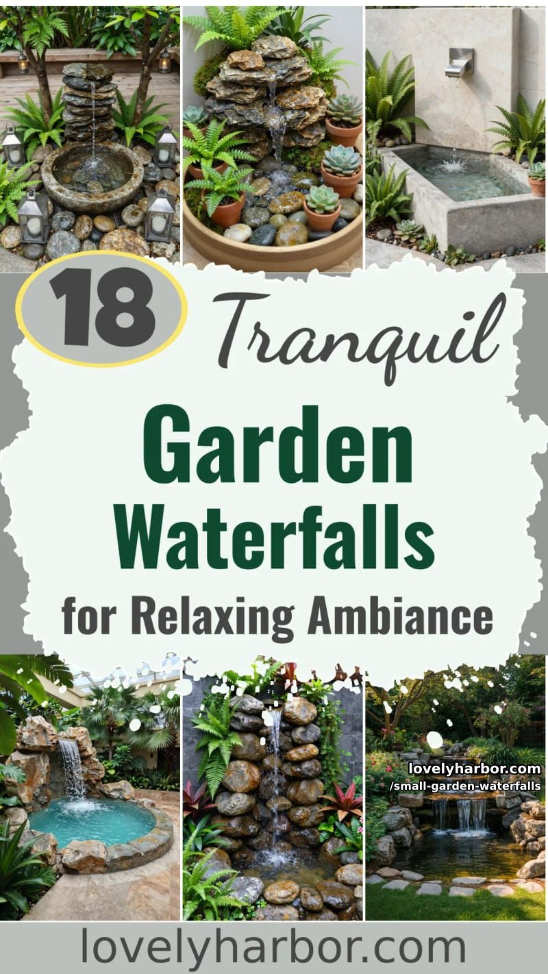 18 Small Garden Waterfalls for a Relaxing Ambiance 55 small garden waterfalls - Collage 54