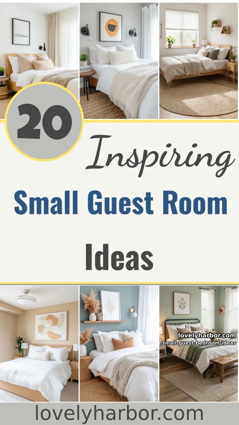 20 Small Guest Bedroom Ideas To Elevate Your Space 58 small guest bedroom ideas - Collage 57