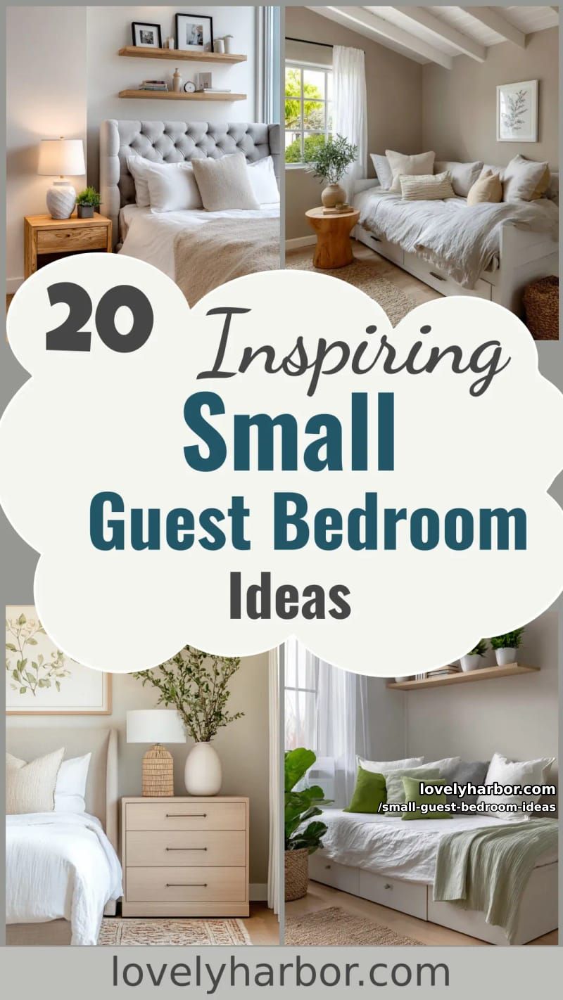 20 Small Guest Bedroom Ideas To Elevate Your Space 60 small guest bedroom ideas - Collage 59